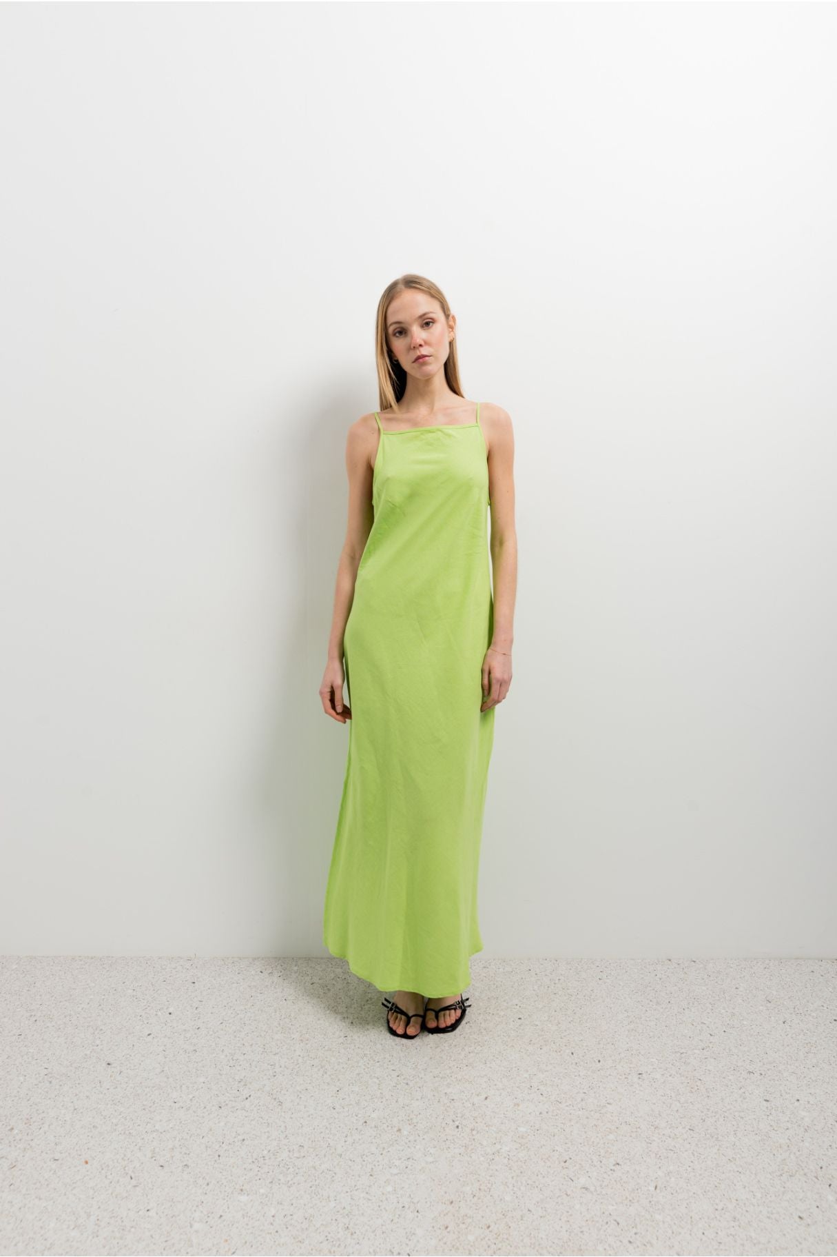 Vestido Midi Linho Verde