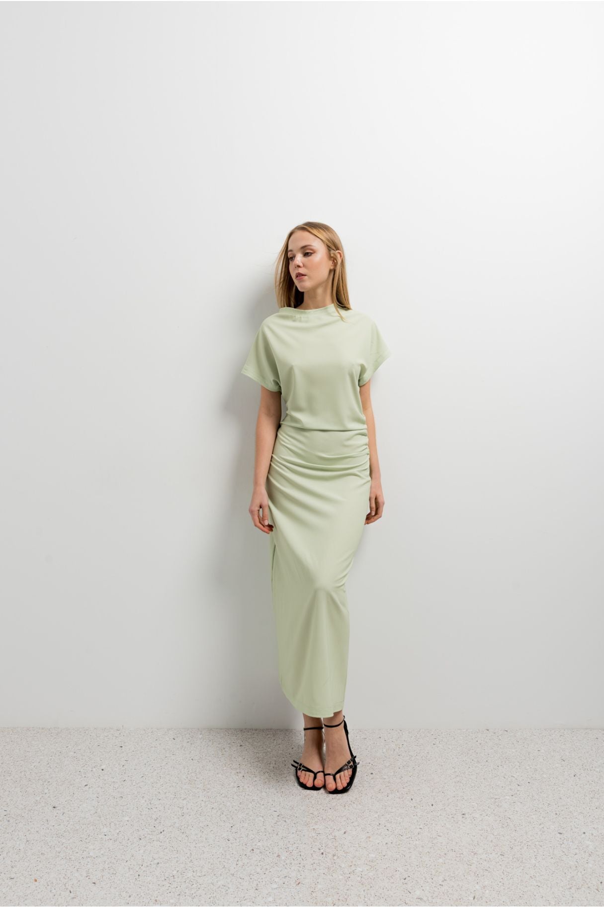 Vestido Cerimónia Midi Verde Menta