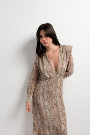 Vestido Longo Animal Print