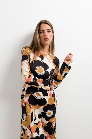 Vestido Midi Estampado Floral