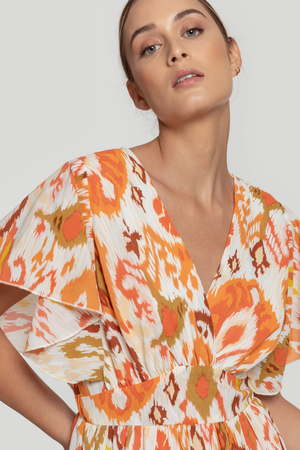 Vestido Longo Estampado Outono