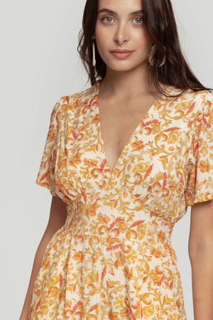 Macacão Verona Floral Cintura Definida