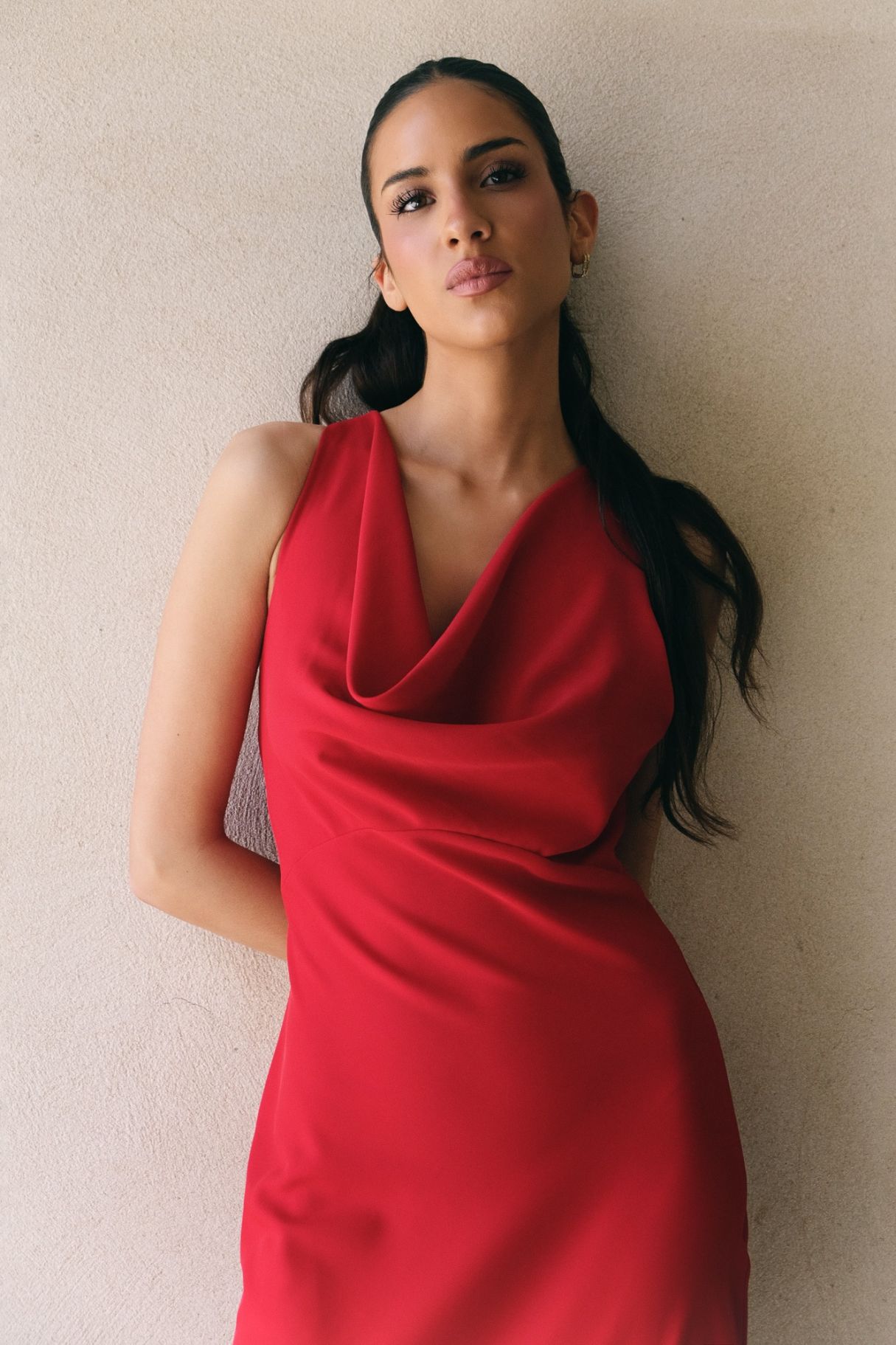 Vestido de Festa Vermelho Pormenor Costas