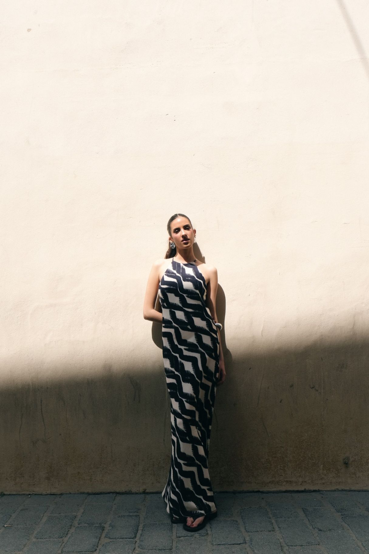 Vestido de Festa Halter Estampado
