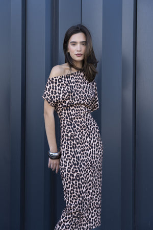 Vestido Midi Animal Print