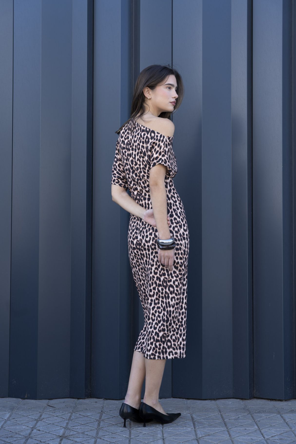 Vestido Midi Animal Print