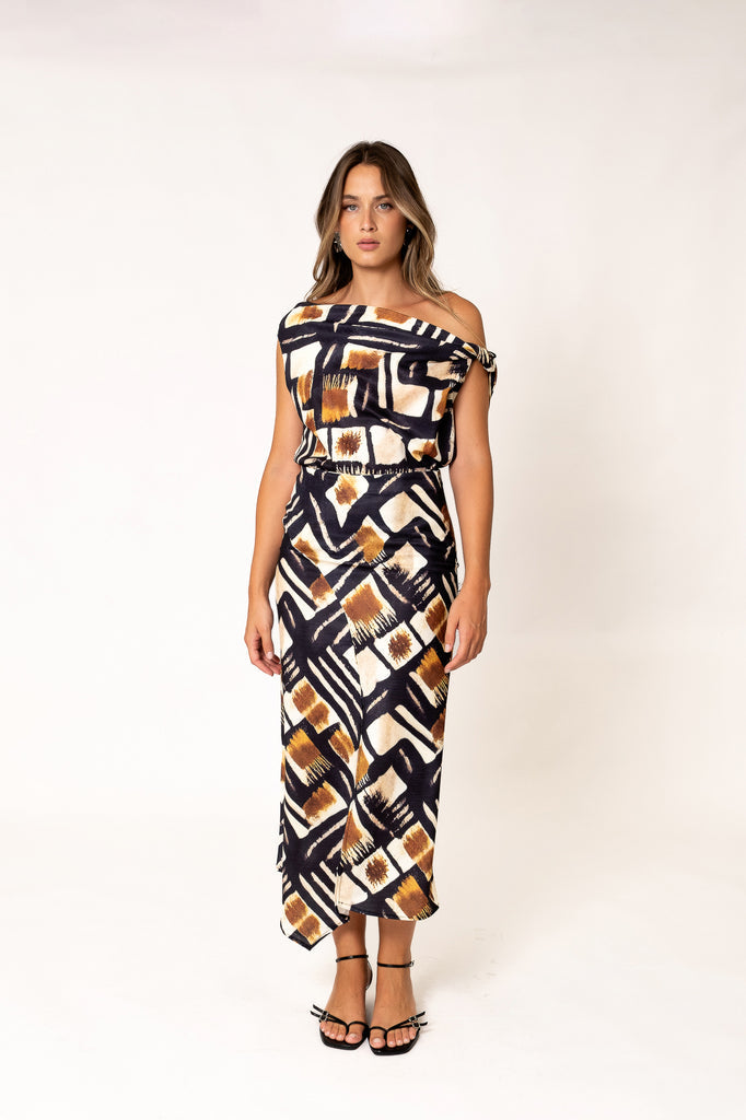 Blusa Assimétrica Estampada