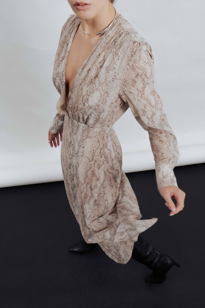 Vestido Longo Animal Print