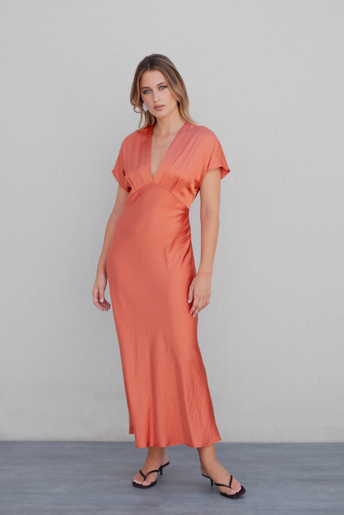 Vestido Midi Cetim
