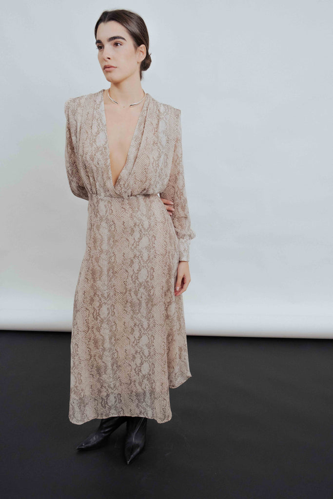 Vestido Longo Animal Print