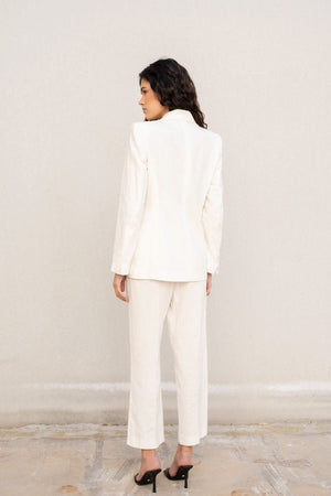 Blazer Fato Linho Branco