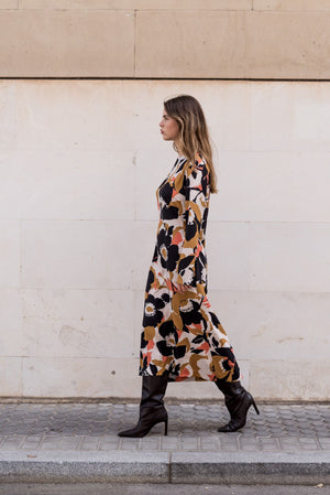 Vestido Midi Estampado Floral