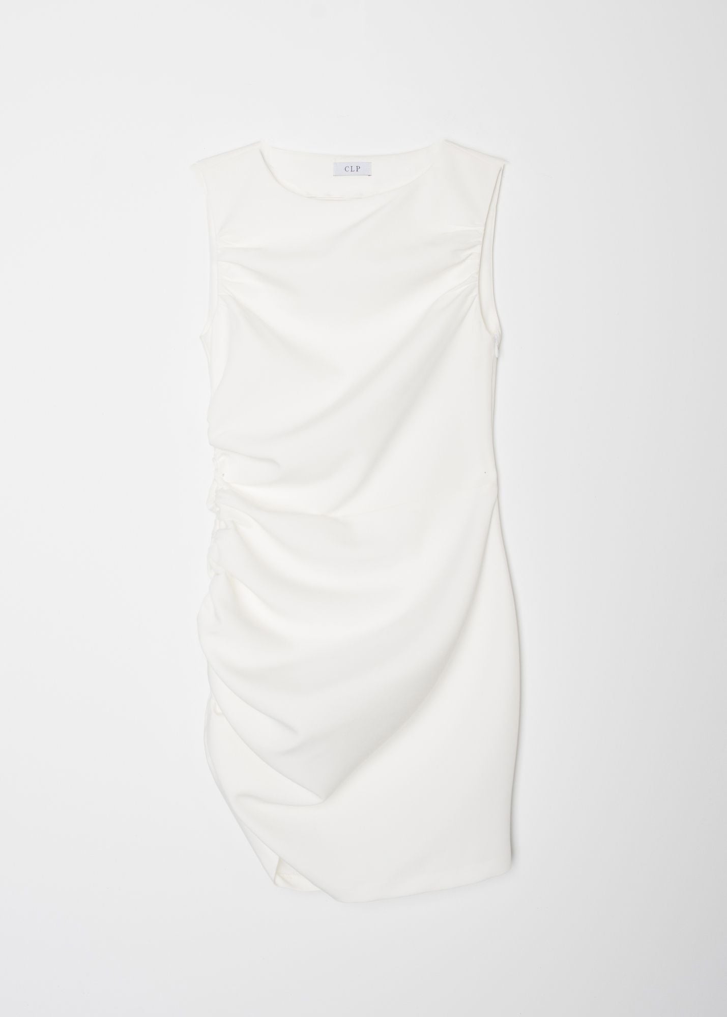 Vestido Curto Drapeado Branco - Queen V