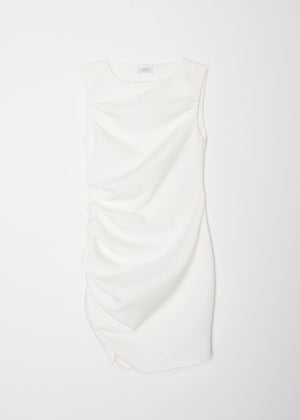 Vestido Curto Drapeado Branco - Queen V