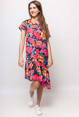 Vestido Midi Flores - Queen V