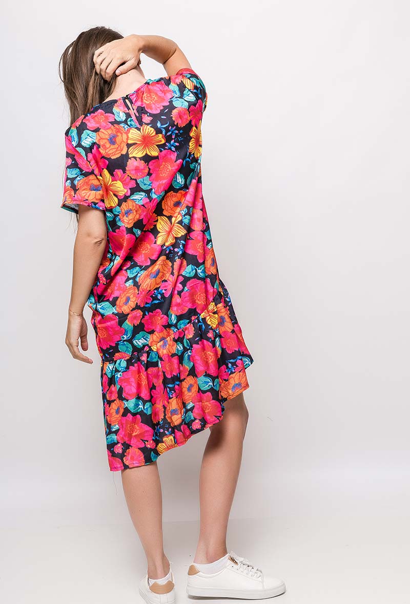 Vestido Midi Flores - Queen V